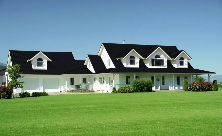 House with a Black metal roof